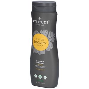 Attitude super leaves® shampoo & body wash 2-in-1 SPORT- Ginseng & Grape Seed Oil