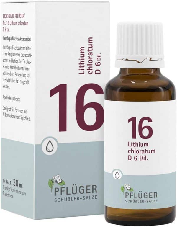 Biochemie Pflüger 16 Lithium Chloratum D6 30 ml Tropfen