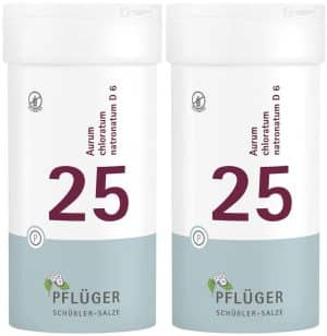 Biochemie Pflüger 25 Aurum chloratum natronatum D6 2 x 400 Tabletten