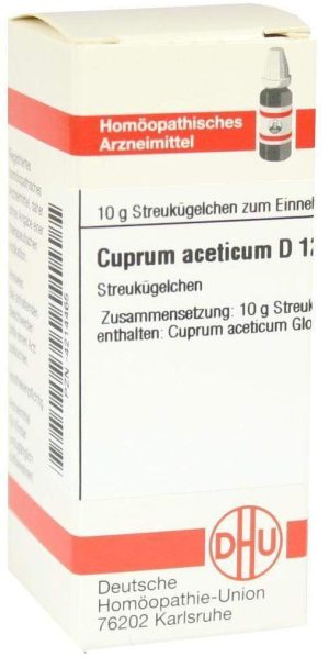 Cuprum Aceticum D 12 Globuli
