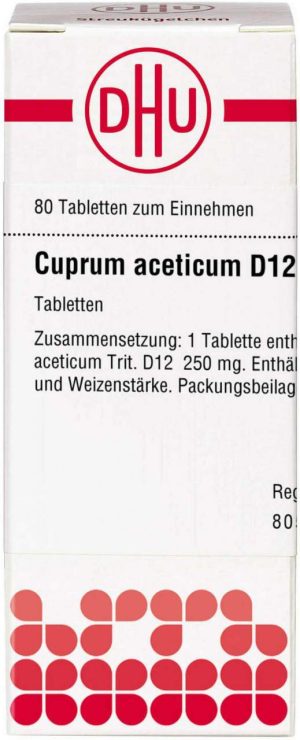 Cuprum Aceticum D 12 Tabletten 80 Stück