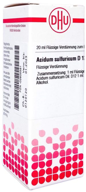DHU Acidum Sulfuricum D12 Dilution 20 ml