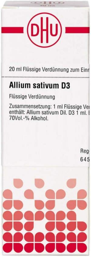 DHU Allium sativum D3 Dilution 20 ml