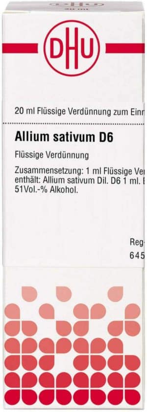 DHU Allium sativum D6 Dilution 20 ml