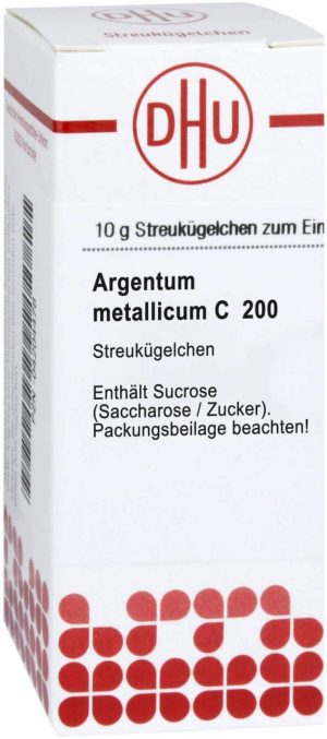 DHU Argentum metallicum C200 Globuli 10 g