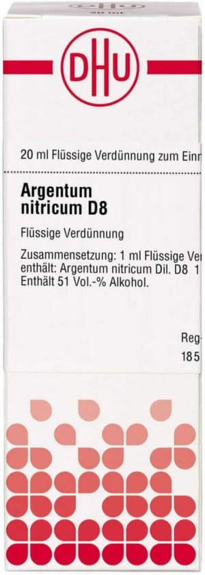 DHU Argentum nitricum D8 Dilution 20 ml