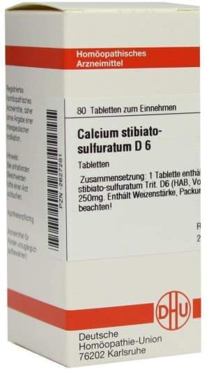 DHU Calcium stibiato sulfuratum D6 80 Tabletten