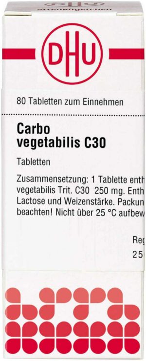DHU Carbo vegetabilis C30 Tabletten 80 Stück