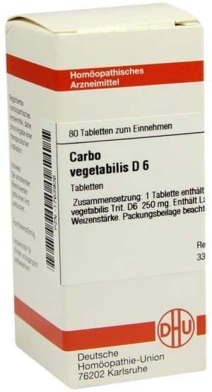 DHU Carbo vegetabilis D6 80 Tabletten