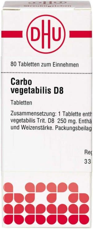 DHU Carbo vegetabilis D8 Tabletten 80 Stück