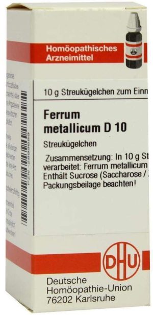 DHU Ferrum metallicum D10 Globuli