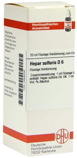 DHU Hepar sulfuris D6 20 ml Dilution