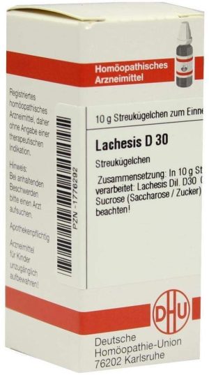 DHU Lachesis D30 10 g Globuli