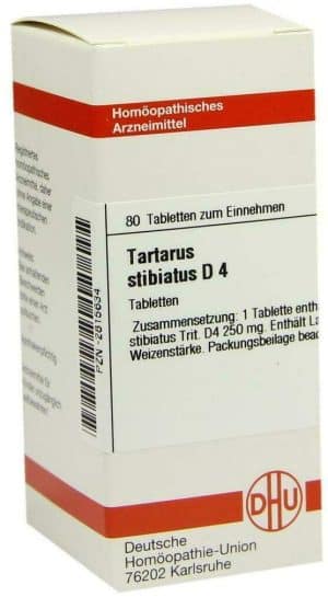DHU Tartarus Stibiatus D4 80 Tabletten