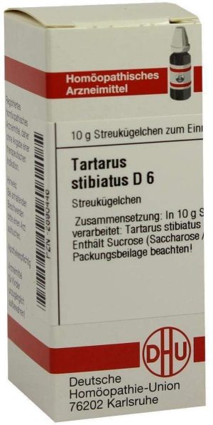 DHU Tartarus Stibiatus D6 10 g Globuli