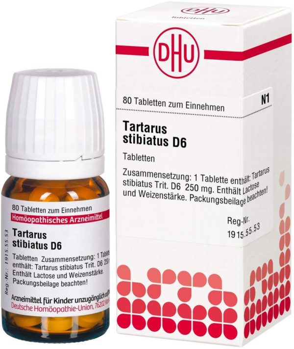 DHU Tartarus Stibiatus D6 80 Tabletten