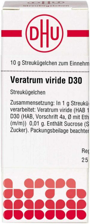 DHU Veratrum Viride D30 10 g Globuli