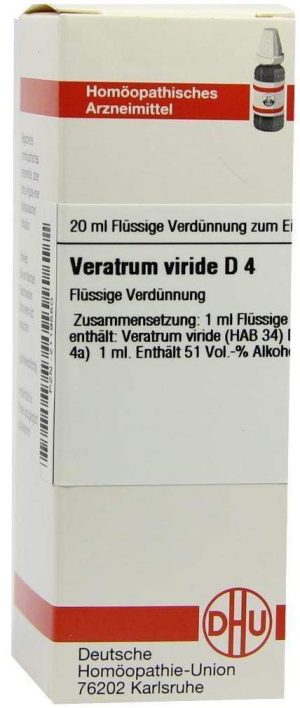 DHU Veratrum Viride D4 20 ml Dilution