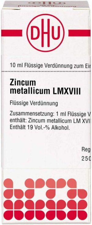 DHU Zincum Metallicum Lm Xviii 10 ml Dilution