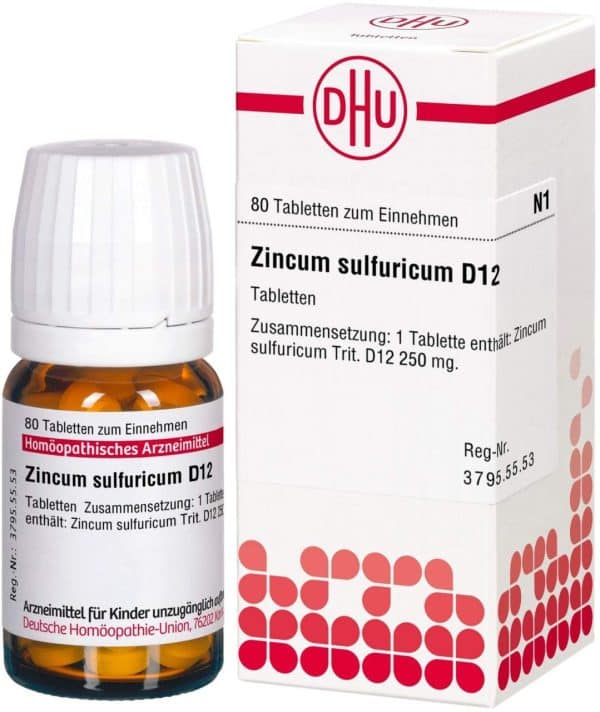 DHU Zincum Sulfuricum D12 80 Tabletten