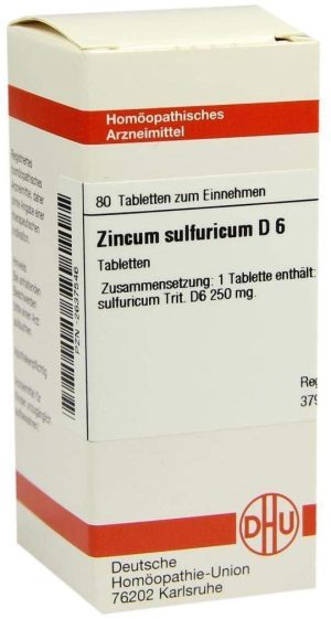 DHU Zincum Sulfuricum D6 80 Tabletten