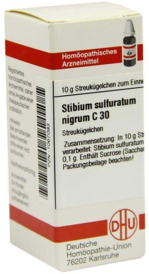 Dhu Stibium Sulfuratum Nigrum C30 Globuli