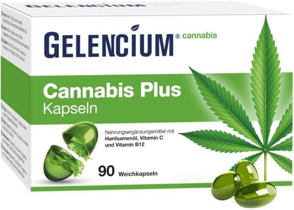 Gelencium Cannabis Plus Kapseln mit Vitamin B12 90 Stück