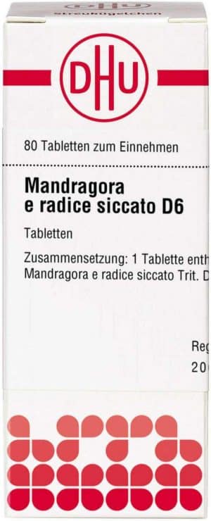 Mandragora E Radice Siccata D 6 Tabletten 80 Stück