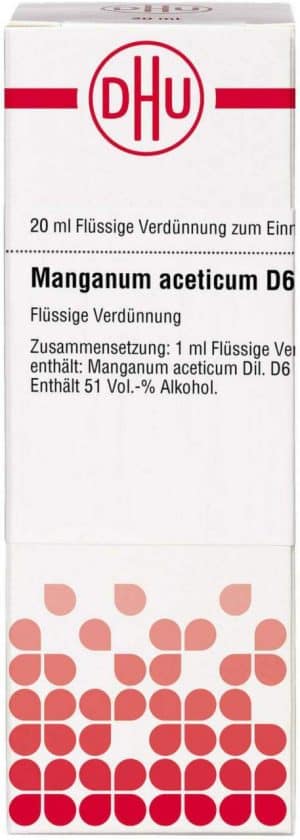 Manganum Aceticum D 6 Dilution 20 ml