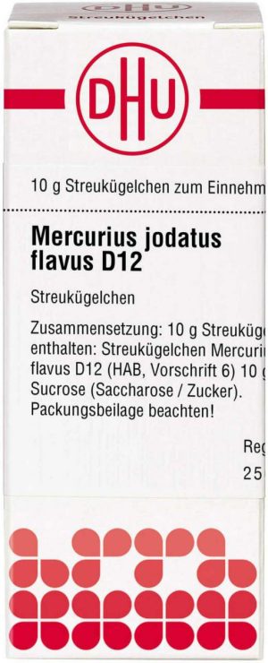 Mercurius Jodatus Flavus D 12 Globuli 10 G