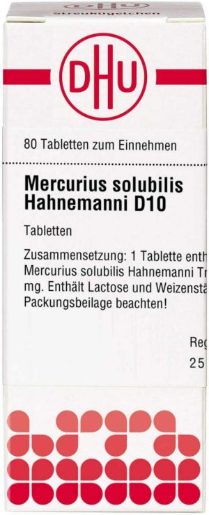 Mercurius Solubilis Hahnemanni D 10 Tabletten 80 S