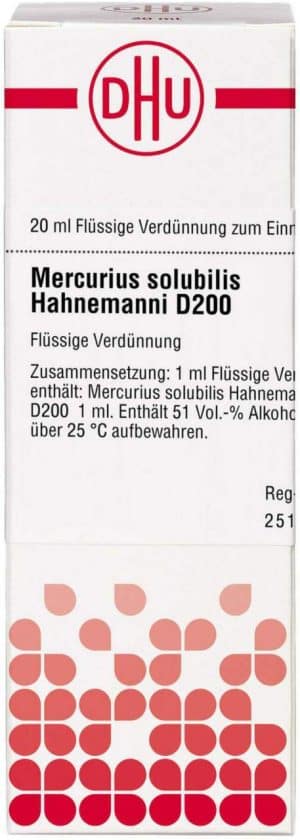 Mercurius Solubilis Hahnemanni D 200 Dilution 20 ml