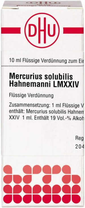 Mercurius Solubilis Hahnemanni Lm Xxiv Dilution 10 ml