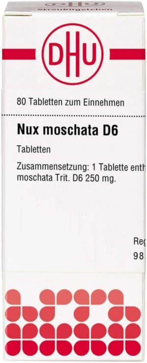 Nux Moschata D 6 Tabletten 80 Stück