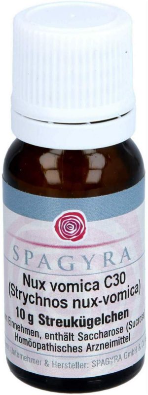 Nux Vomica C 30 Strychnos Nux-Vomica Globuli 10 G
