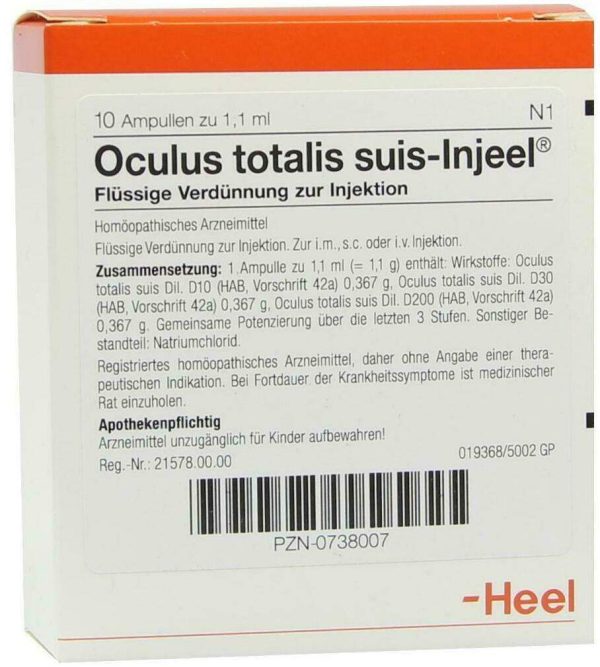 Oculus Totalis Suis Injeel 10 Ampullen