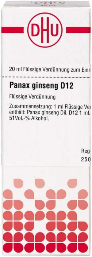 Panax Ginseng D 12 Dilution 20 ml