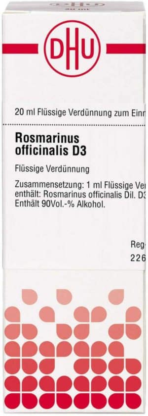 Rosmarinus Officinalis D 3 Dilution 20 ml