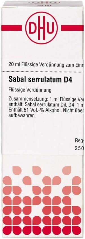 Sabal Serrulatum D 4 Dilution 20 ml