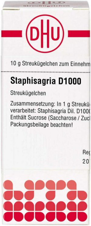Staphisagria D 1000 Globuli 10 G