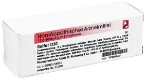Sulfur D30 10 G Globuli