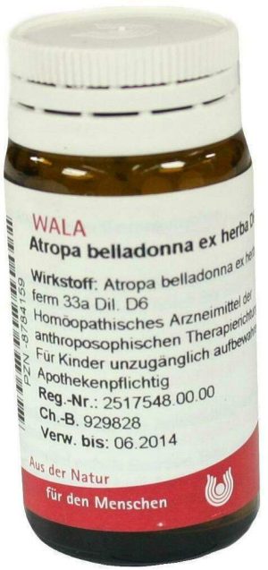 Wala Atropa Belladonna Ex Herba D6 20 G Globuli