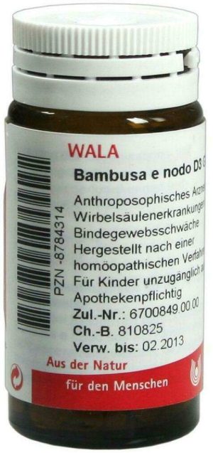 Wala Bambusa E Nodo D3 20 G Globuli