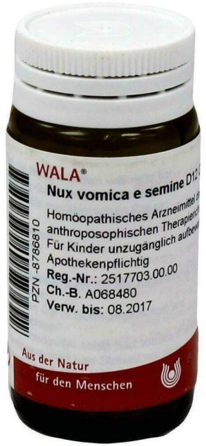 Wala Nux Vomica E Semine D12 20 G Globuli