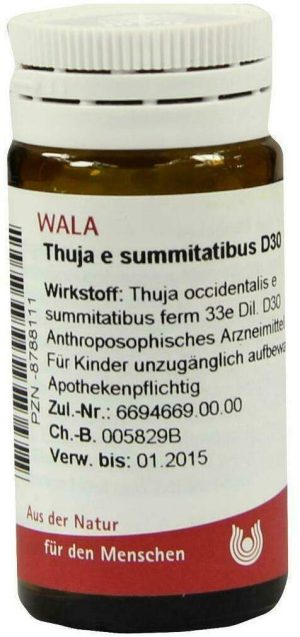 Wala Thuja E Summitatibus D30 20 G Globuli