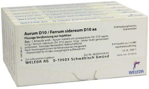 Weleda Aurum D10 Ferrum Sidereum D10 Aa 48 X 1 ml Ampullen