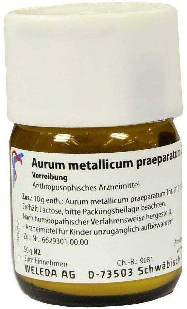 Weleda Aurum Metallicum Praeparatum D12 20 G Trituration
