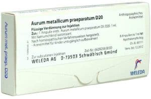 Weleda Aurum Metallicum Praeparatum D20 8 Ampullen