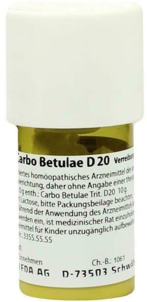 Weleda Carbo Betulae D20 20 G Trituration