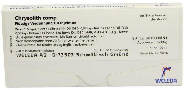 Weleda Chrysolith Comp. 8 X 1 ml Ampullen